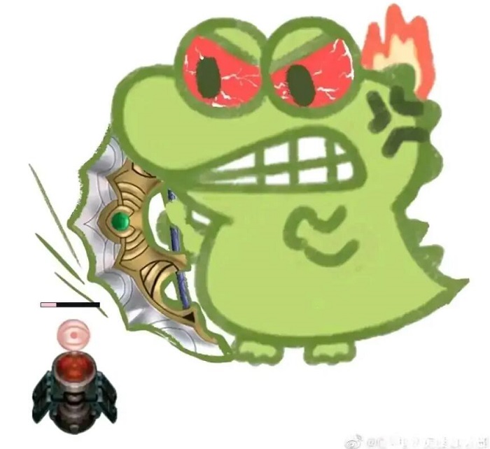 鳄鱼红怒w真眼表情包