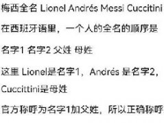 库西蒂尼是什么意思 梅西为啥不叫库西蒂尼